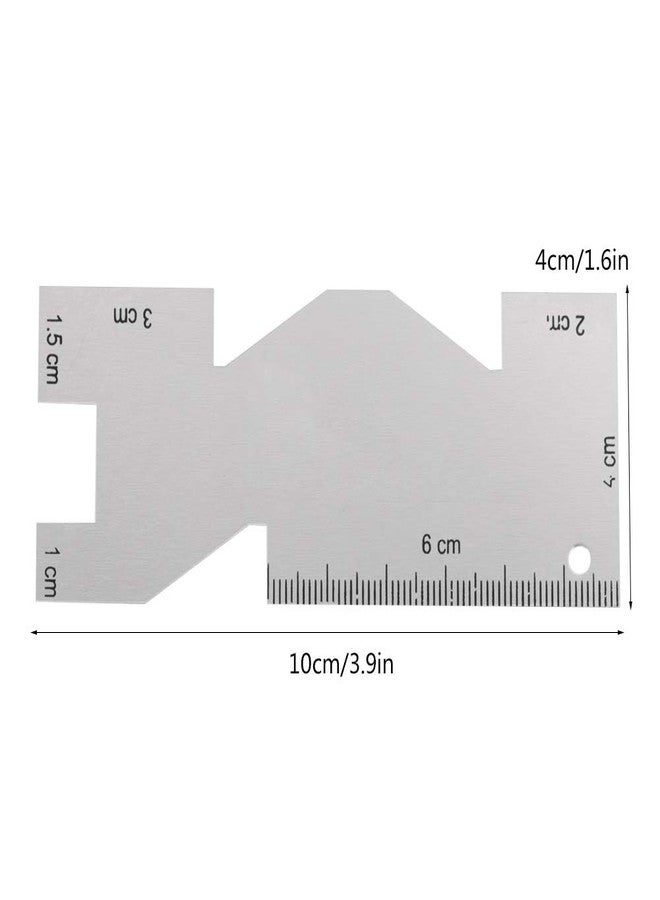 Walfront Metal Sewing Ruler, 3.9 x 5cm Quilting Ruler Templates, Flexible, Accurate - Image 2
