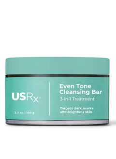Urban Skin Rx Urban Skin Rx Even Tone Cleansing Bar | 3-in-1 Daily Cleanser, Exfoliator, and Brightening Mask Helps Diminish Uneven Skin Tone, Formulated with Kojic Acid, Azelaic Acid, and Niacinamide | 3.7 Oz  - Image 1
