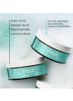 Urban Skin Rx Urban Skin Rx Even Tone Cleansing Bar | 3-in-1 Daily Cleanser, Exfoliator, and Brightening Mask Helps Diminish Uneven Skin Tone, Formulated with Kojic Acid, Azelaic Acid, and Niacinamide | 3.7 Oz  - Image 4