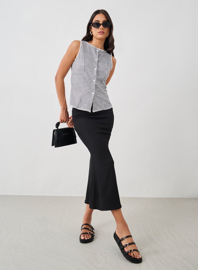 Take Two Textured Midi Mermaid Skirt  - Image 1