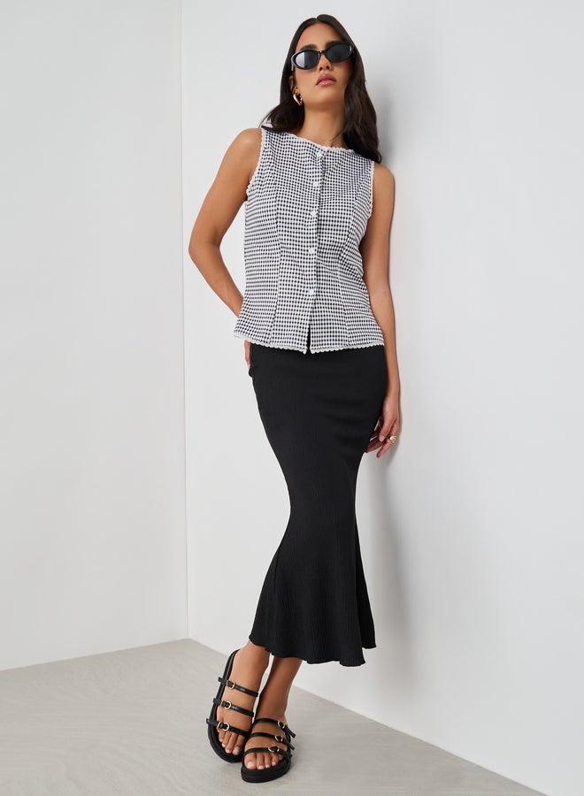 Take Two Textured Midi Mermaid Skirt  - Image 2