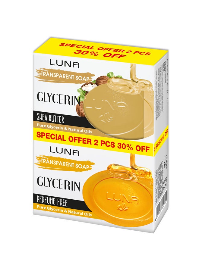 Luna Glycerin Soap Pack Of Two Shea With Fragrance Free Price Off 30%