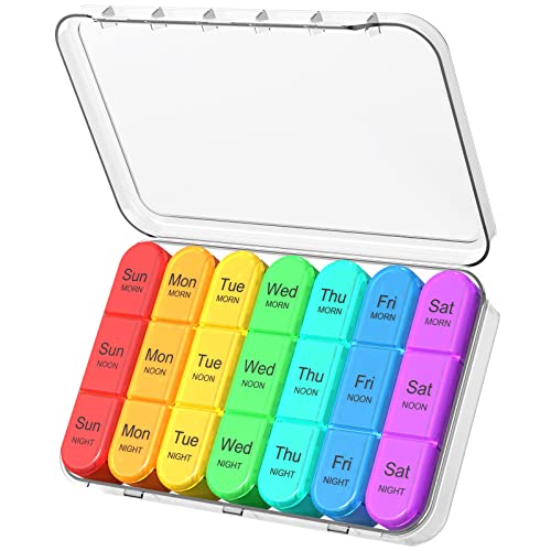 Daviky Pill Organizer 3 Times a Day, Weekly Pill Box 7 Day, Daily Medicine Organizer Case to Hold Vitamins and Medication - Image 1