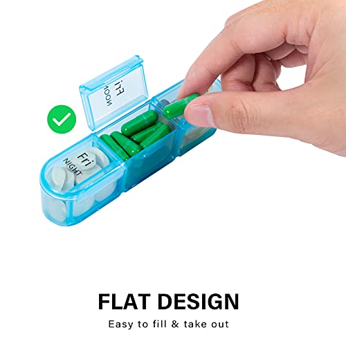 Daviky Pill Organizer 3 Times a Day, Weekly Pill Box 7 Day, Daily Medicine Organizer Case to Hold Vitamins and Medication - Image 5