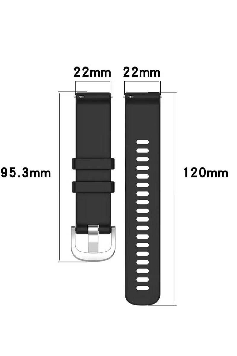 Anmi Anmi 2 PCS Replacement Strap Silicone Band for Huawei Watch GT4 46mm(Black/Green) - Image 4