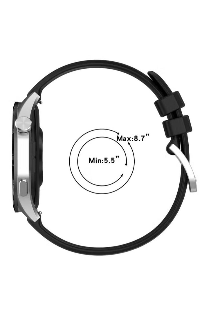 Anmi Anmi 2 PCS Replacement Strap Silicone Band for Huawei Watch GT4 46mm(Black/Green) - Image 3
