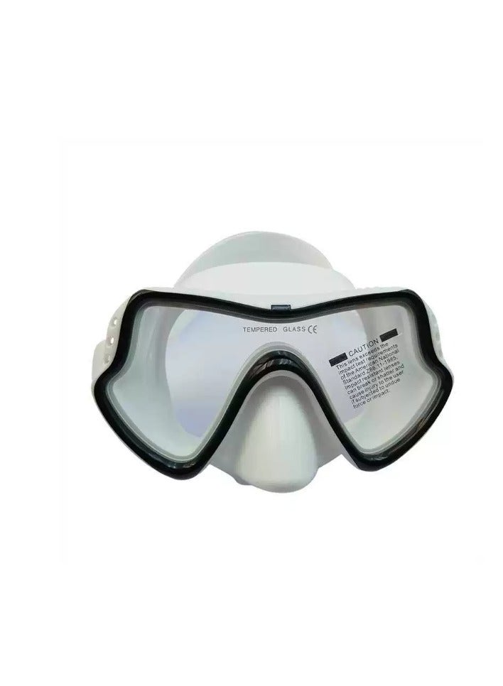 يوفان قناع غطس أبيض وأسود - قناع غطس للبالغين خفيف الوزن للغاية ومقاوم للضباب بوزن 180 جرام، تصميم مانع لتسرب الماء، مريح عند الارتداء - Image 3