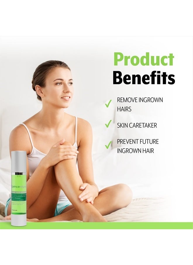 Princereigns - Shaving Gel - Banish Ingrown Hair and Razor Bumps for Smooth, Nourished Skin - 100% Organic Solution for Irritation-Free Skin - Perfect for Both Men and Women - Ideal for Face, Neck, Biki - Image 1