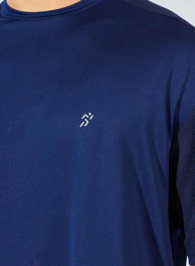 Styli Active Oversized Breathable Mesh Yoke Training T-Shirt