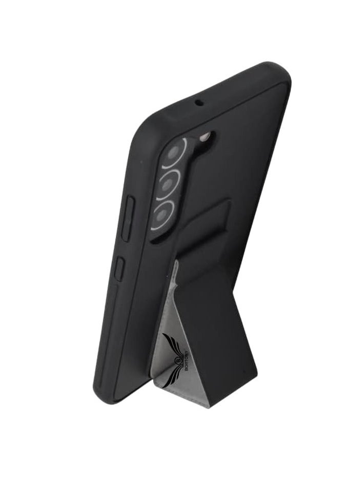 ELTRAZONE Galaxy S23 Plus Case Cover with Magnetic Stand & Holder Premium Silicone Hand Strap Grip Car Mount Kickstand Finger Grip Case Cover For Samsung Galaxy S23 Plus (Black) - Image 4
