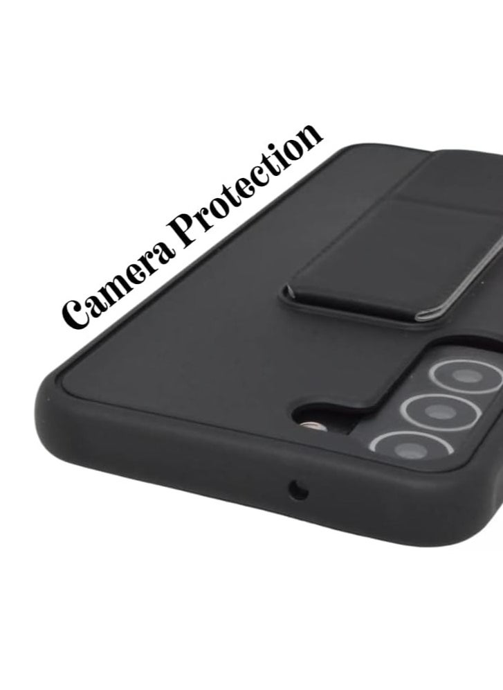 ELTRAZONE Galaxy S23 Plus Case Cover with Magnetic Stand & Holder Premium Silicone Hand Strap Grip Car Mount Kickstand Finger Grip Case Cover For Samsung Galaxy S23 Plus (Black) - Image 5