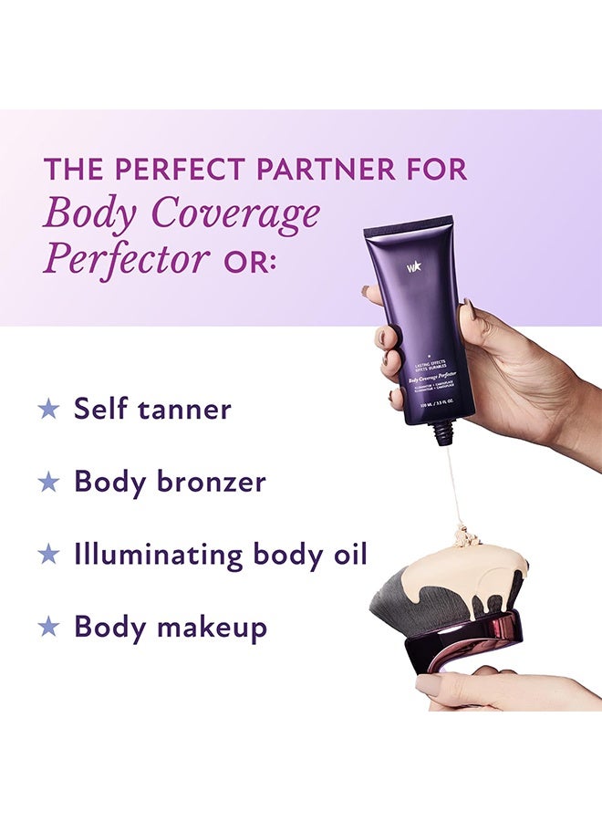 W Blend & Blur Extra Large Body Makeup Brush for Self Tanner, Leg Makeup & Bronzer - Kabuki Brush Kabuki Foundation Brush - Image 2