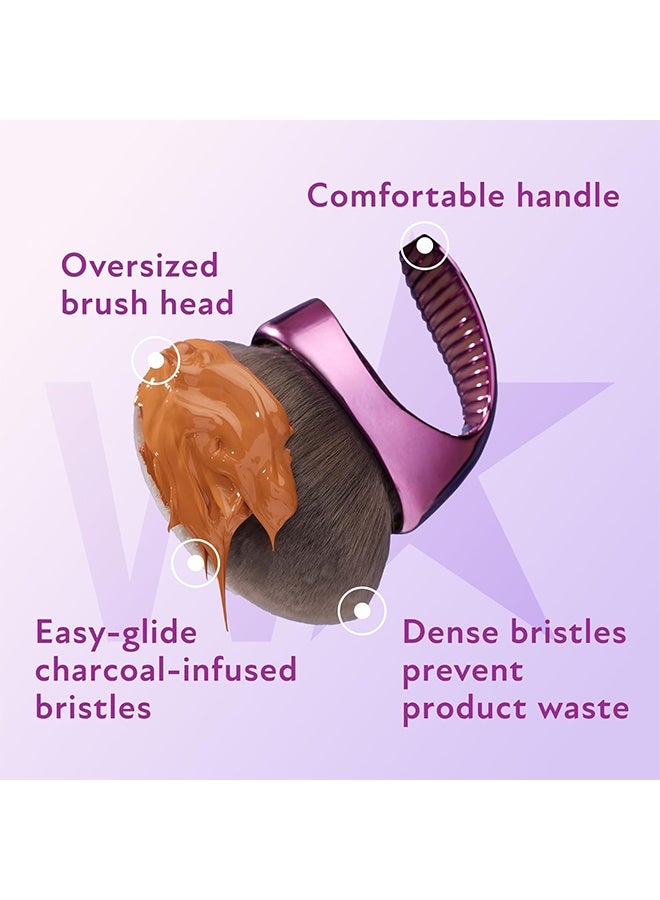 W Blend & Blur Extra Large Body Makeup Brush for Self Tanner, Leg Makeup & Bronzer - Kabuki Brush Kabuki Foundation Brush - Image 4