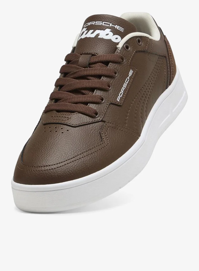 Puma Espresso Brown-PUMA White Porsche Legacy Court Classic Lux Sneakers Unisex  | Best Price UAE