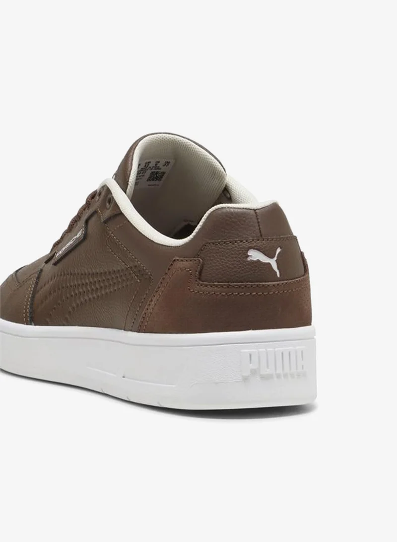Puma Espresso Brown-PUMA White Porsche Legacy Court Classic Lux Sneakers Unisex  | Best Price UAE