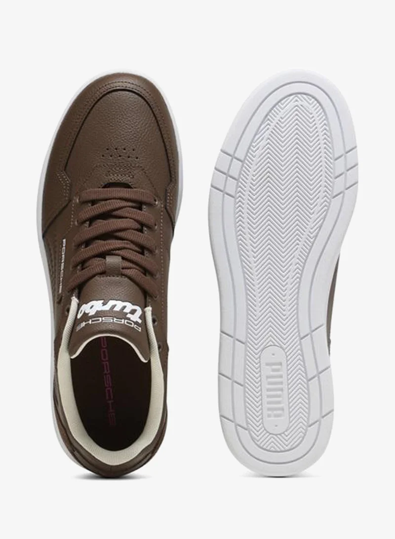 Puma Espresso Brown-PUMA White Porsche Legacy Court Classic Lux Sneakers Unisex  | Best Price UAE