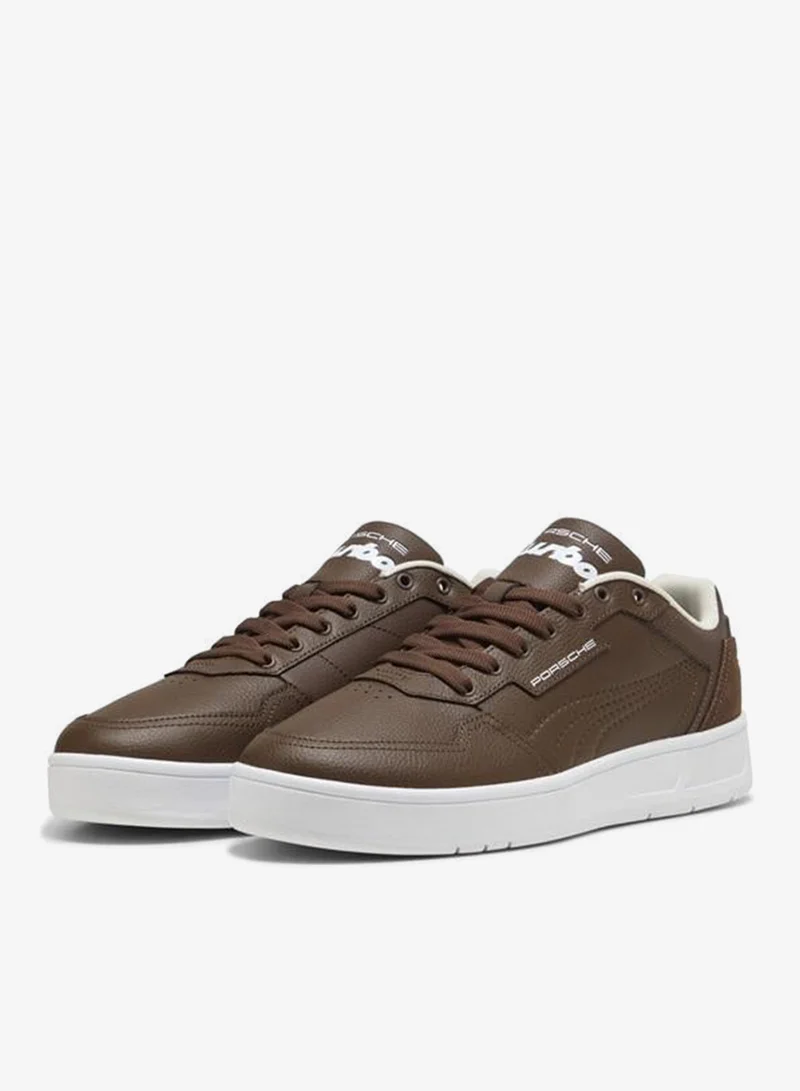 Puma Espresso Brown-PUMA White Porsche Legacy Court Classic Lux Sneakers Unisex  | Best Price UAE