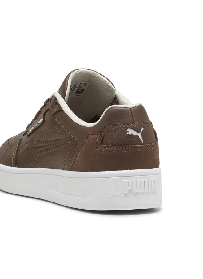 Puma Espresso Brown-PUMA White Porsche Legacy Court Classic Lux Sneakers Unisex  | Best Price UAE
