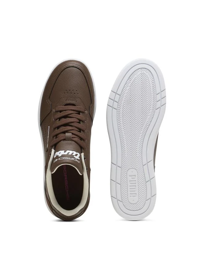 Puma Espresso Brown-PUMA White Porsche Legacy Court Classic Lux Sneakers Unisex  | Best Price UAE