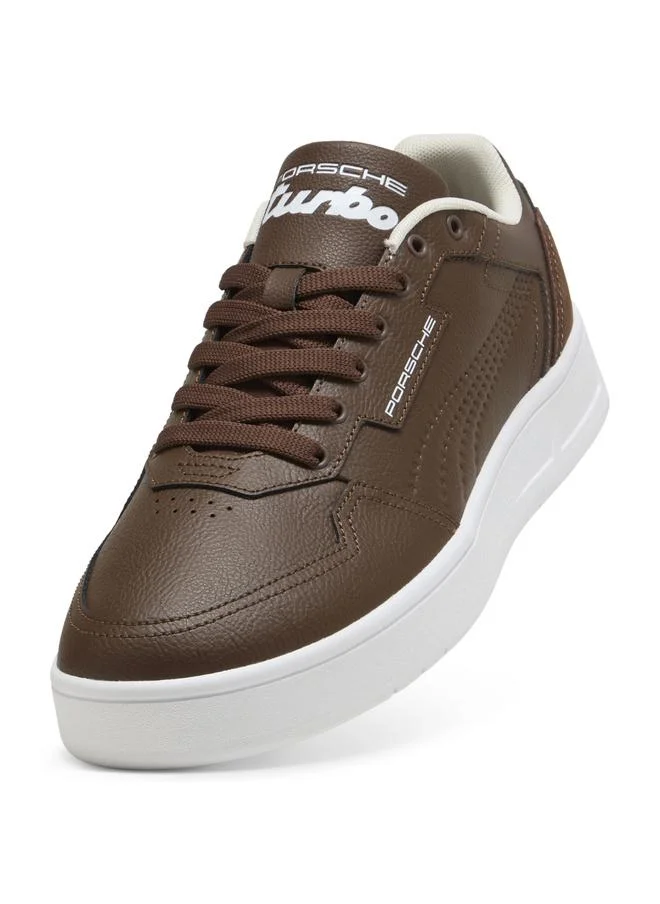 Puma Espresso Brown-PUMA White Porsche Legacy Court Classic Lux Sneakers Unisex  | Best Price UAE
