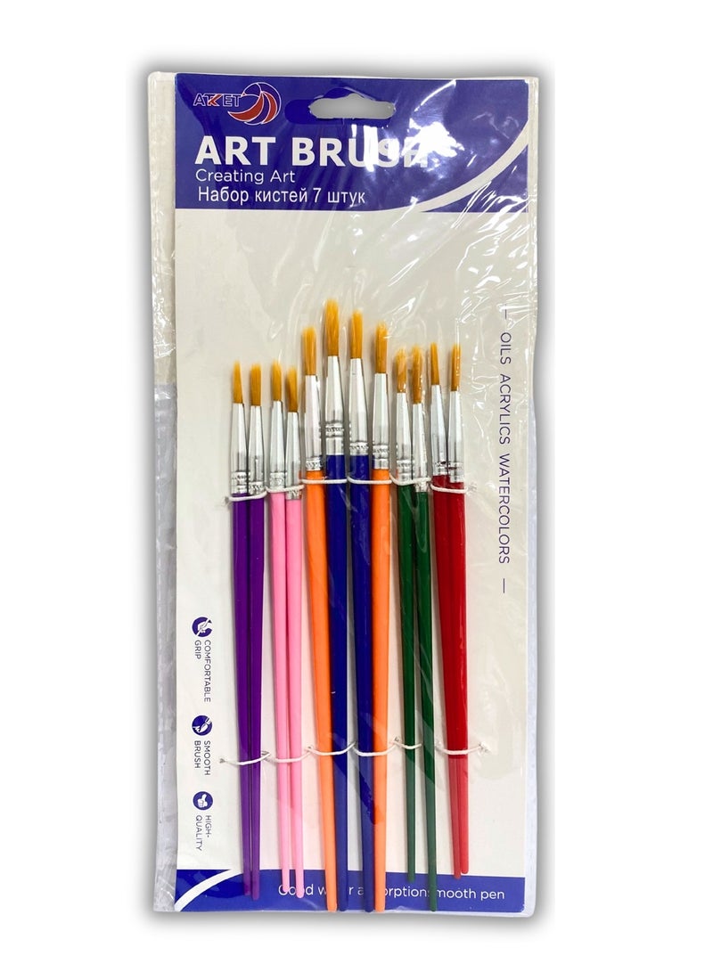 ATKET 12-Piece Slim Multi Purpose Paint Artist Brush Set