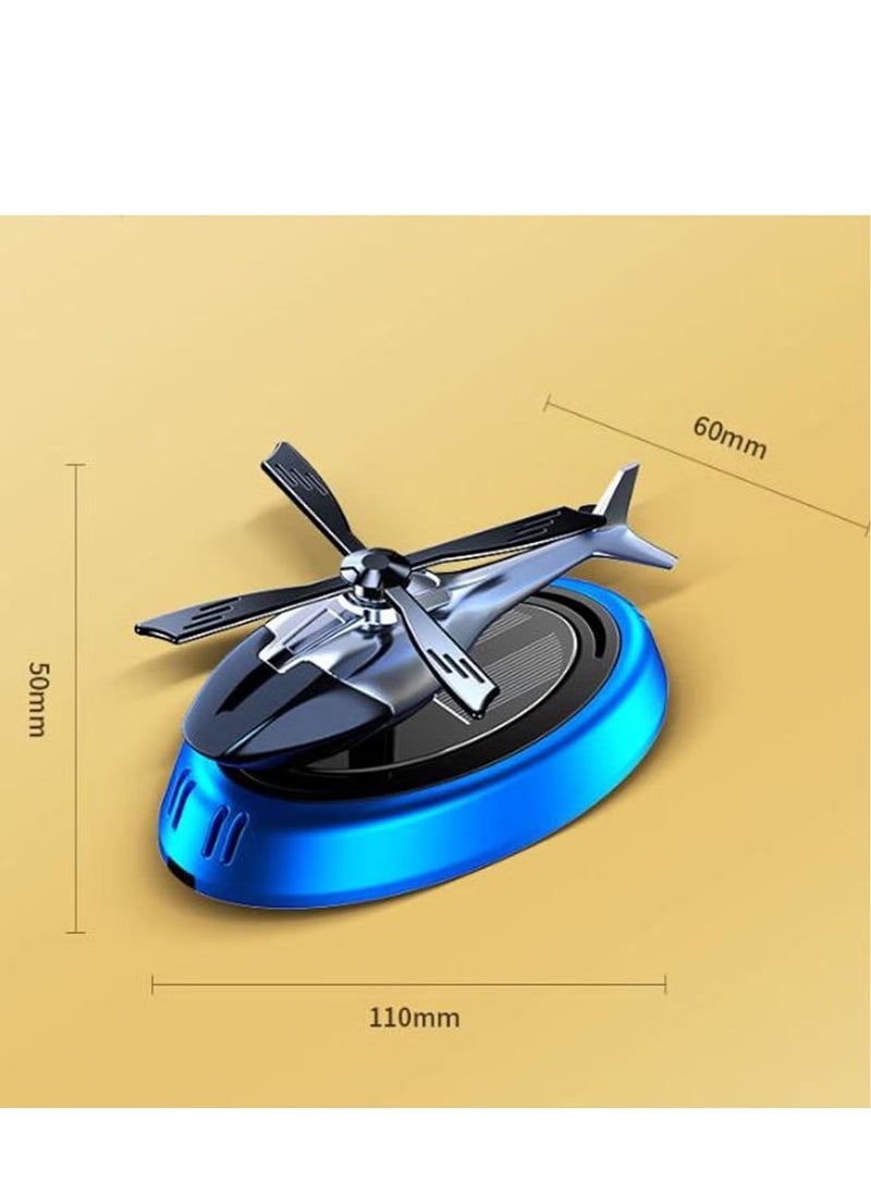 TIGER Car Air Freshener, Helicopter Solar Energy Rotating Aromatherapy Aviation Al Alloy Diffuser, Interior Decoration Accessories Diffuser for Car and Home (Silver) – Solar-Powered Aromatherapy, Stylish Aviation Design, Eco-Friendly and Efficient Diffuser for Fresh Air on the Go  - Image 2