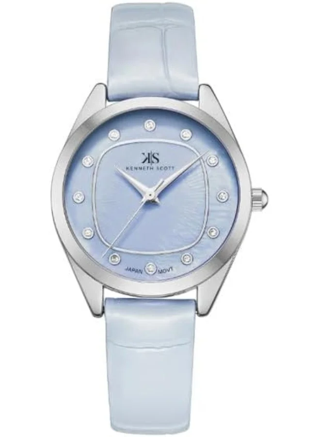 KENNETH SCOTT Kenneth Scott Women's Watch, Analog Display and Polyurethane Strap - K24508-SLLL, Blue