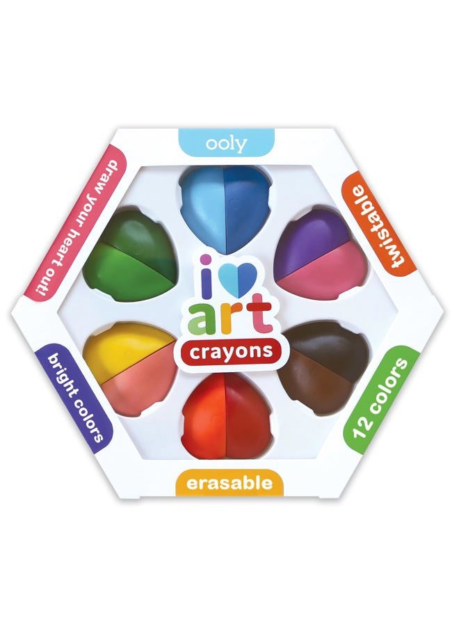 Ooly I Heart Art Erasable Crayons - Set of 6 - Image 1