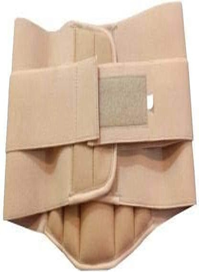 MEDTRIX Premium Lower Back Brace Support/Lumbar Support Waist belt for Back Pain Relief-Compression Belt with dual Adjustable Straps for Men and Women Beige (Small) - Image 1