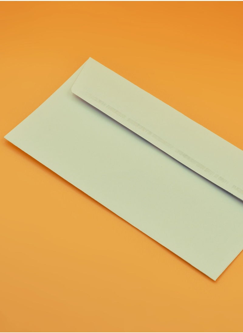 Hispapel - Hispapel Envelopes Auto Seal Cream Color  110 x 220 MM Pack of 50 - Image 1