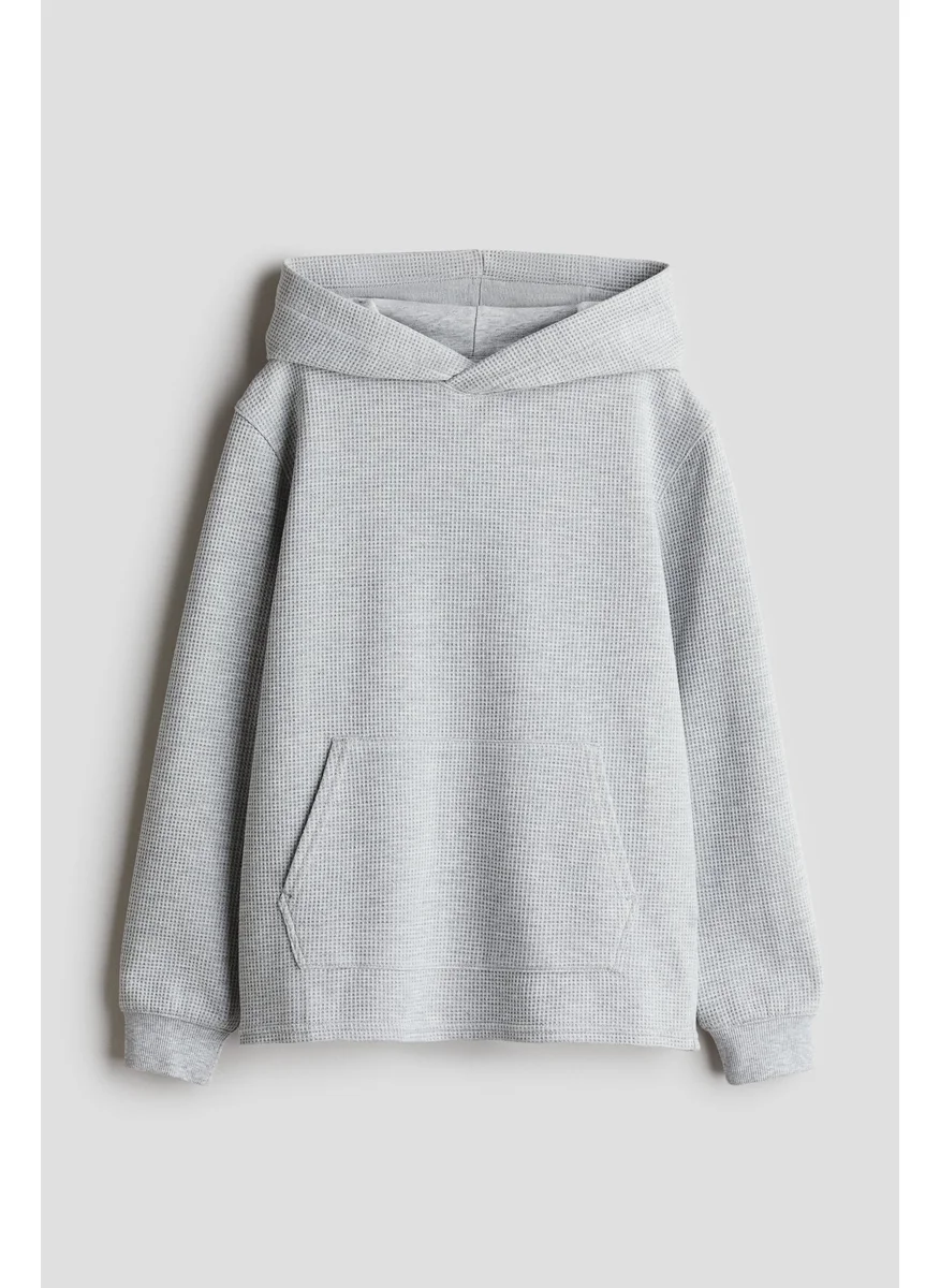 H&M Waffled Jersey Hoodie