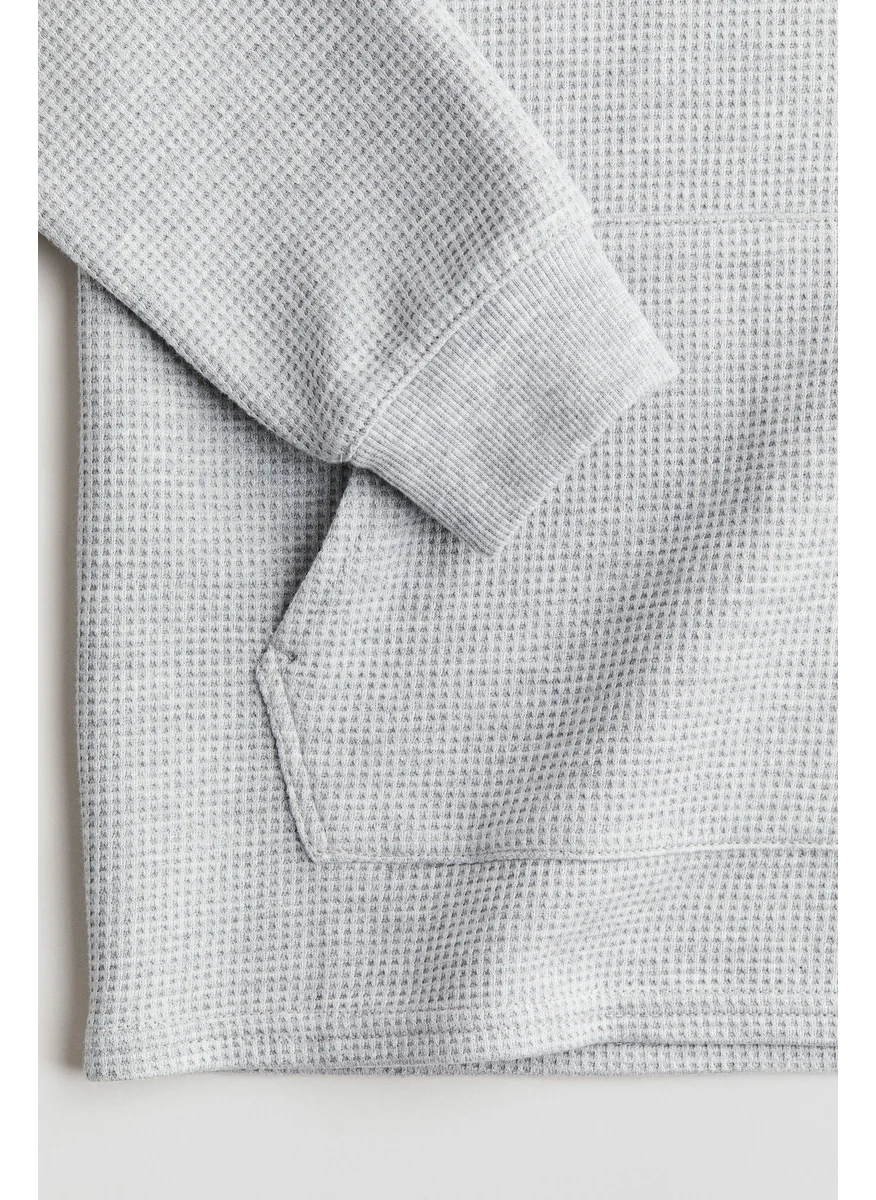 H&M Waffled Jersey Hoodie