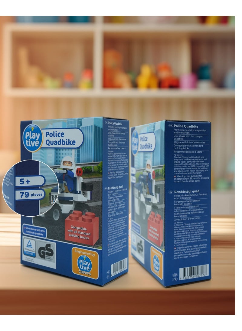 Beram Police Quadbike Toy , Rugged 4-Wheel ATV with Officer Action Figure & Realistic Details , Push & Go Rescue Vehicle for Kids Ages 5+ Durable, Safe, and Fun Law Enforcement Toy for Indoor/Outdoor Play , Perfect for Pretend Chase & Patrol Missions - Image 4