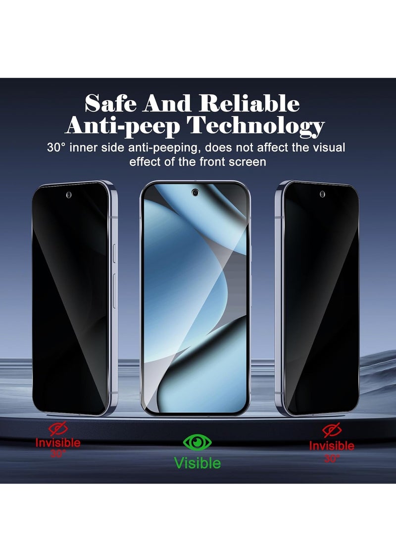 2 قطع من زجاج حماية الخصوصية المقسى لجهاز جوجل بكسل 10 برو و 2 قطعة من واقي عدسة الكاميرا - Image 3