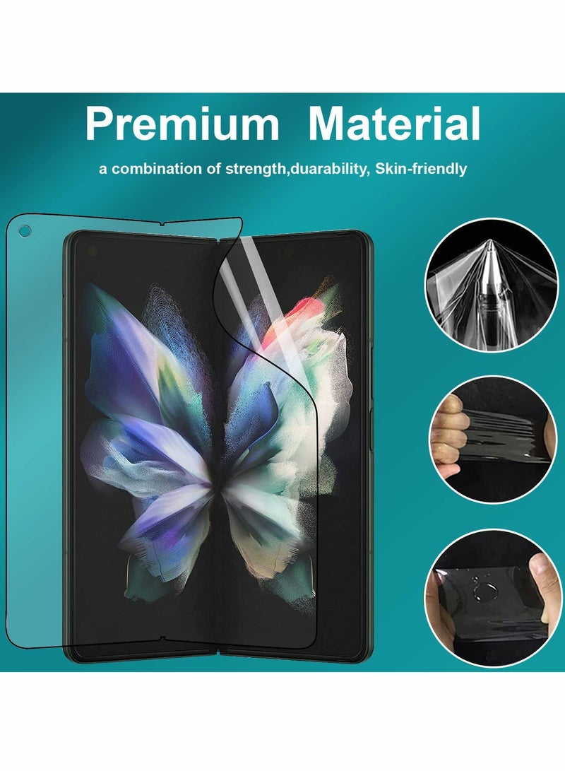 Zikra Screen Protector for Samsung Galaxy Z Fold 4 5G, Full Coverage HD Clear Film Anti-Bubble Touch Sensitive Easy Install Anti Scratch Soft Protective（3 Set） - Image 2