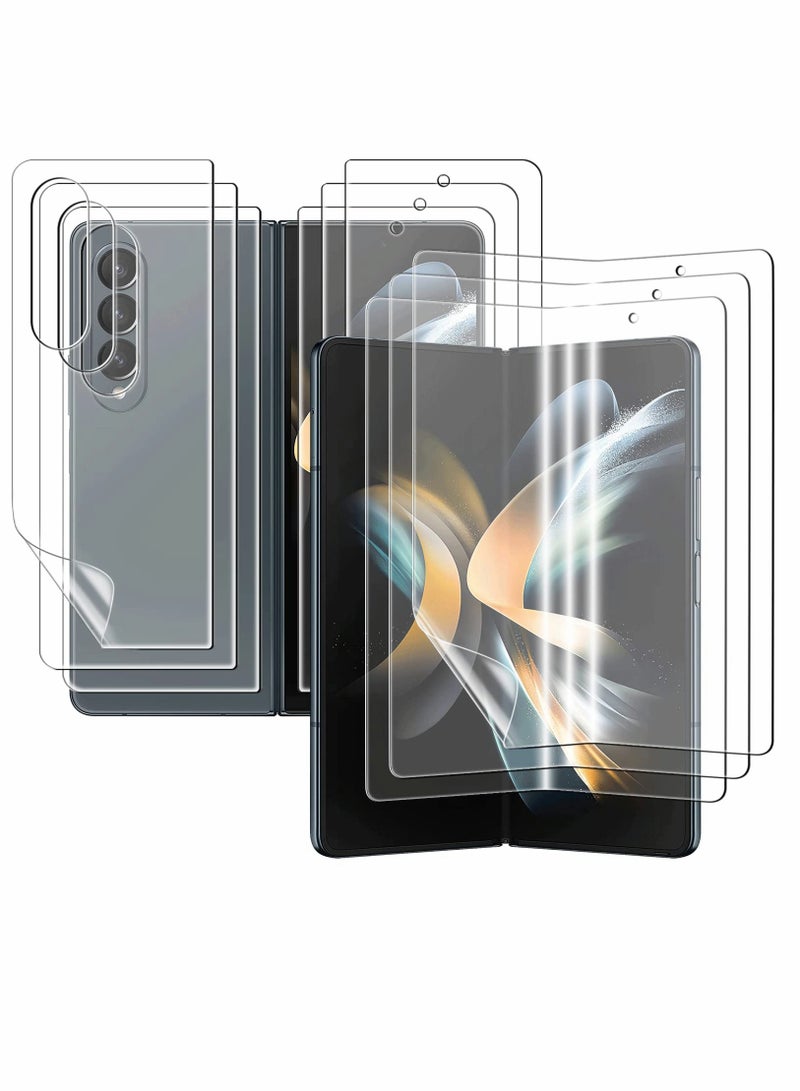 Zikra Screen Protector for Samsung Galaxy Z Fold 4 5G, Full Coverage HD Clear Film Anti-Bubble Touch Sensitive Easy Install Anti Scratch Soft Protective（3 Set） - Image 1