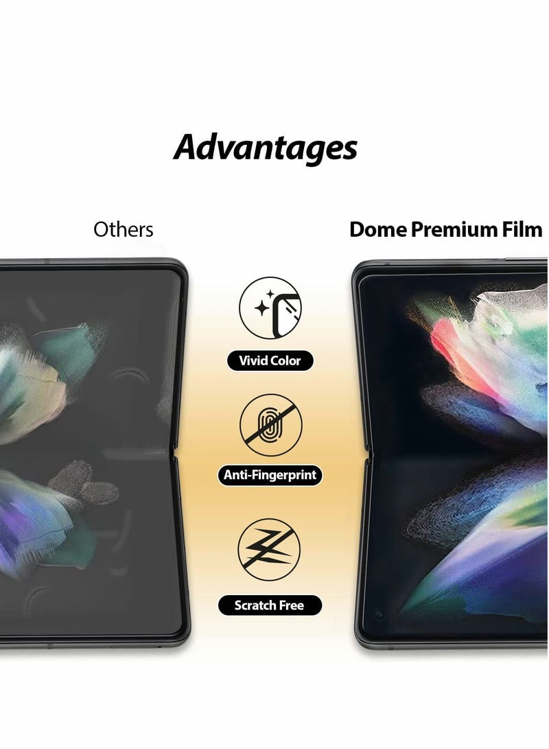 Zikra Screen Protector for Samsung Galaxy Z Fold 4 5G, Full Coverage HD Clear Film Anti-Bubble Touch Sensitive Easy Install Anti Scratch Soft Protective（3 Set） - Image 5
