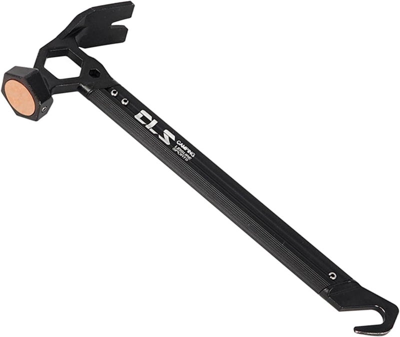 كلاراكو مطرقة خيمة خارجية شديدة التحمل، مطرقة تخييم عالية القوة مع أداة سحب أوتاد الخيمة، أداة إزالة أوتاد الخيمة، أدوات تخييم - Image 1