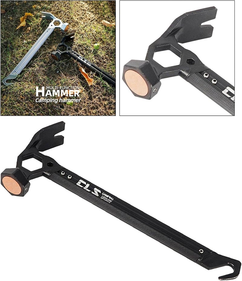 كلاراكو مطرقة خيمة خارجية شديدة التحمل، مطرقة تخييم عالية القوة مع أداة سحب أوتاد الخيمة، أداة إزالة أوتاد الخيمة، أدوات تخييم - Image 2