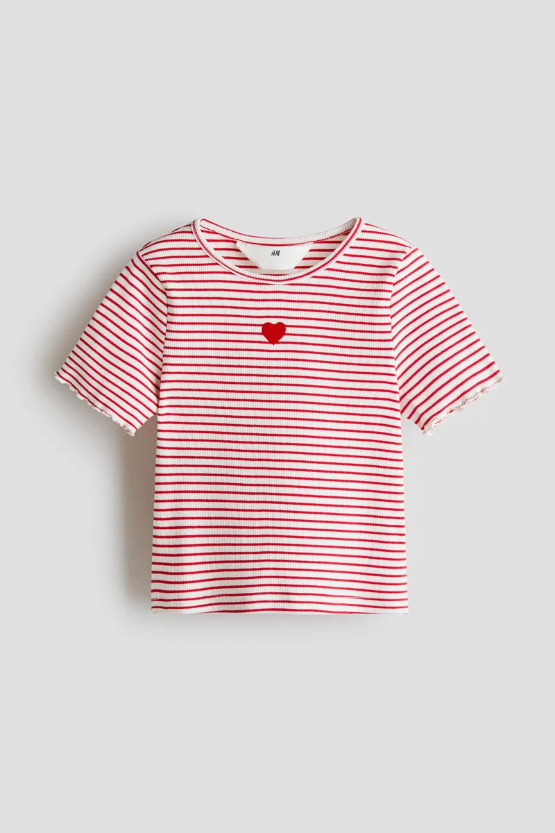 اتش اند ام بلوزة من خامة مرنة