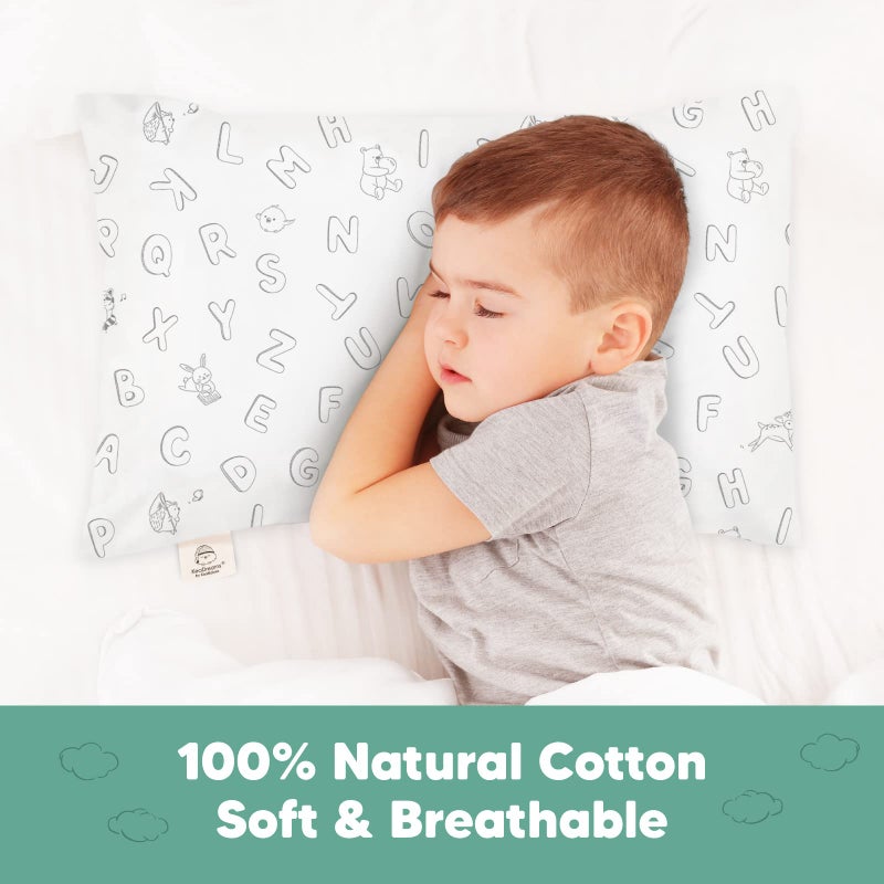KeaBabies Toddler Pillowcase 13"x18" - Organic Cotton Toddler Pillowcase for Kids, Boys, Girls, Soft & Durable Cotton Cover for Miniature Sleepy Pillows, Cute Colors, Pillow Sold Separately (ABC Land) - Image 3