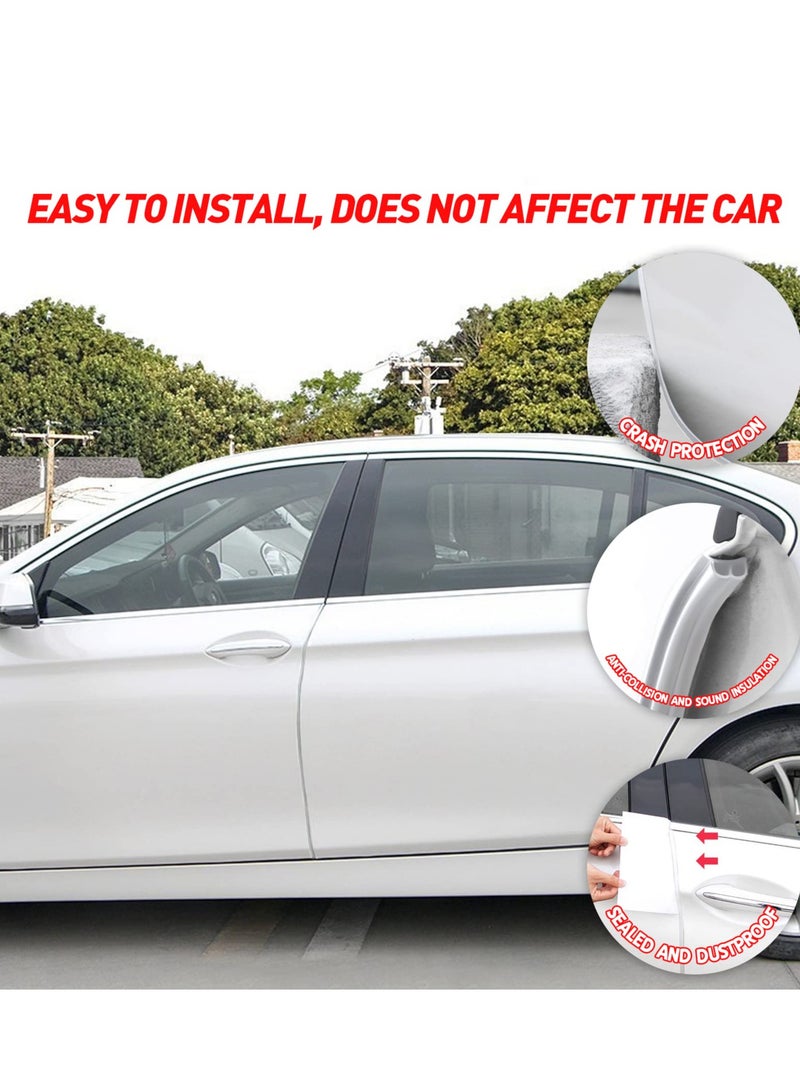 SYOSI Rubber Door Weather Stripping, B Shape Door Weather Stripping Door Seal Strip, Self Adhesive Rubber Car Door Seal, Universal Self Adhesive Auto Rubber Weather Draft Seal Strip - Image 4