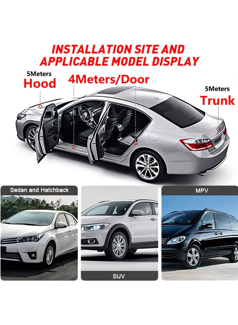 SYOSI Rubber Door Weather Stripping, B Shape Door Weather Stripping Door Seal Strip, Self Adhesive Rubber Car Door Seal, Universal Self Adhesive Auto Rubber Weather Draft Seal Strip - Image 2