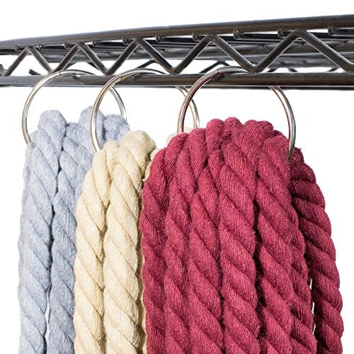Craft County Book Ring Nickel Plated Metal Loose Leaf Rings Binder Hinge Snap Ring Key Ring, 2-Inch Diameter, 10 Pieces, Silver - Image 5