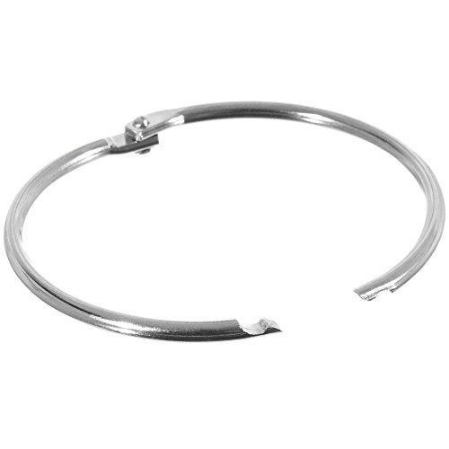 Craft County Book Ring Nickel Plated Metal Loose Leaf Rings Binder Hinge Snap Ring Key Ring, 2-Inch Diameter, 10 Pieces, Silver - Image 2