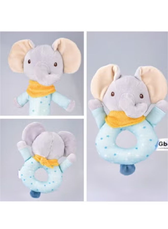 جبيه طقم ألعاب خشخيشات من القطن العضوي مصنوع من مواد عالية الجودة للأطفال، ألعاب تعليمية للأطفال الرضع - Image 4