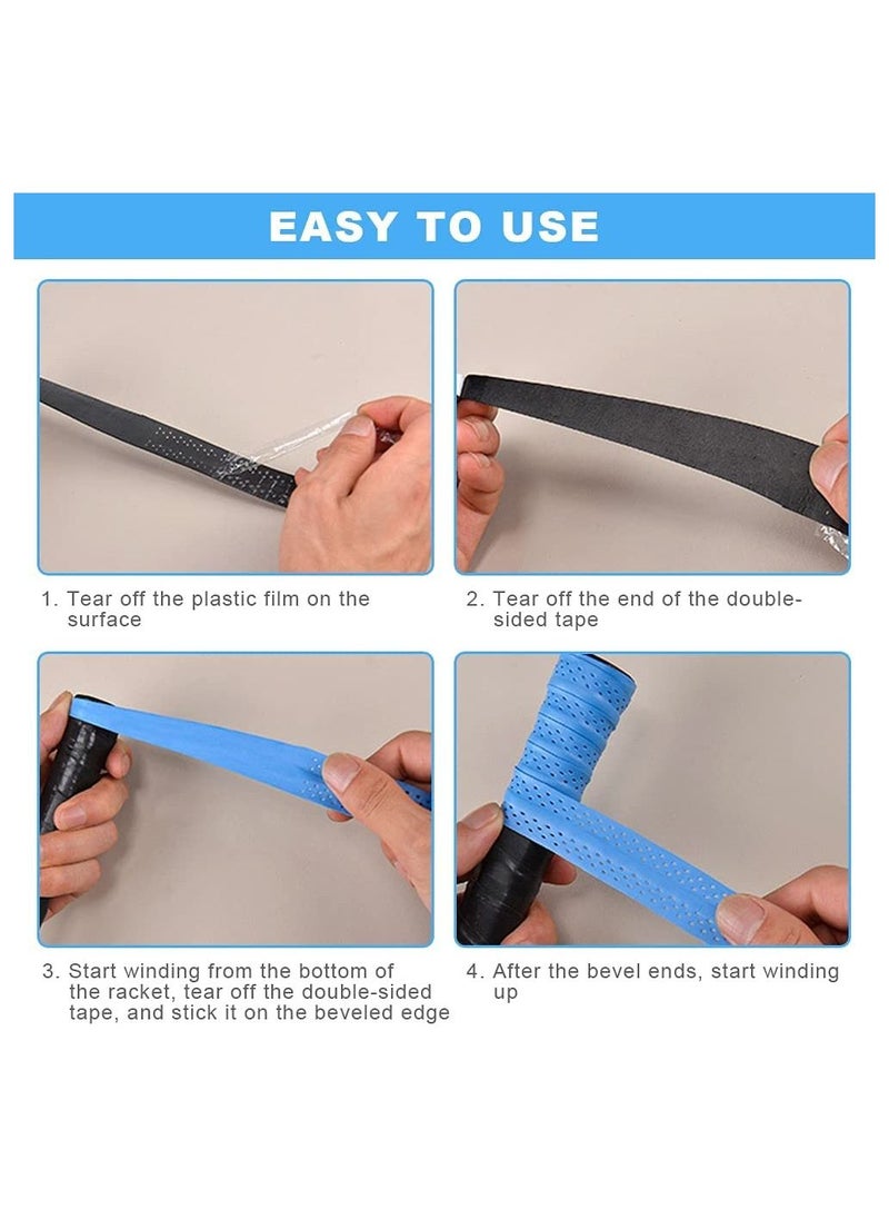 Generic - 8 Pack Racket Grip Replacement Tennis for Badminton Squash Baseball Table Tennis Bike - Image 1