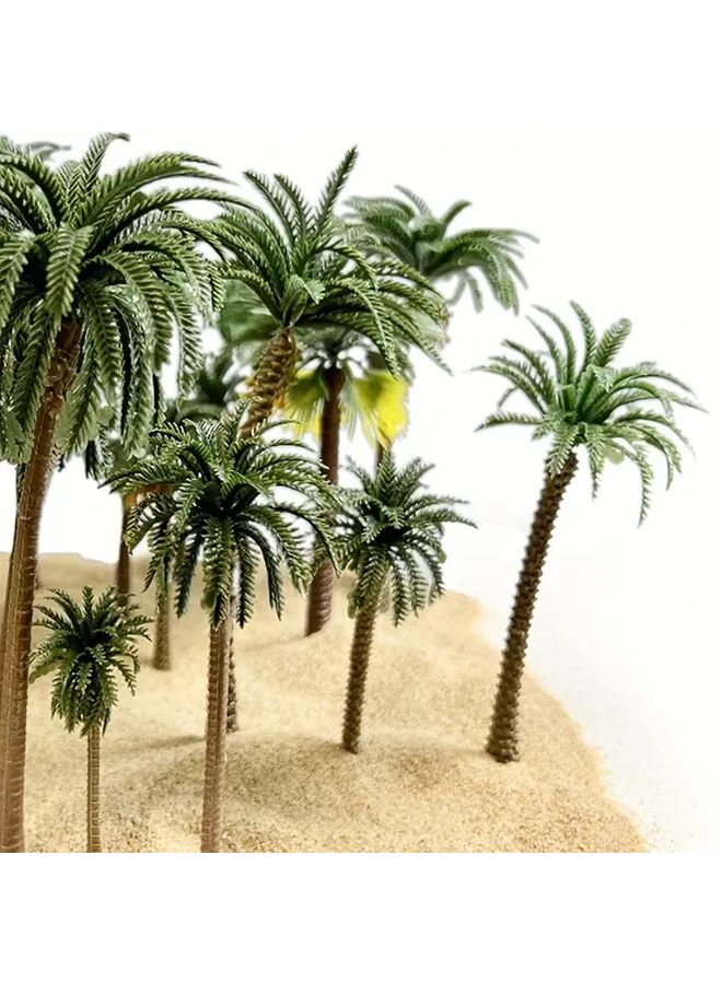 5pcs Dollhouse Miniature Summer Beach Coconut Tree 1 300 Scale Artificial Plant Model Fairy Garden Potted Landscape DIY Decorative Ornament Perfect Home Gift - Image 3