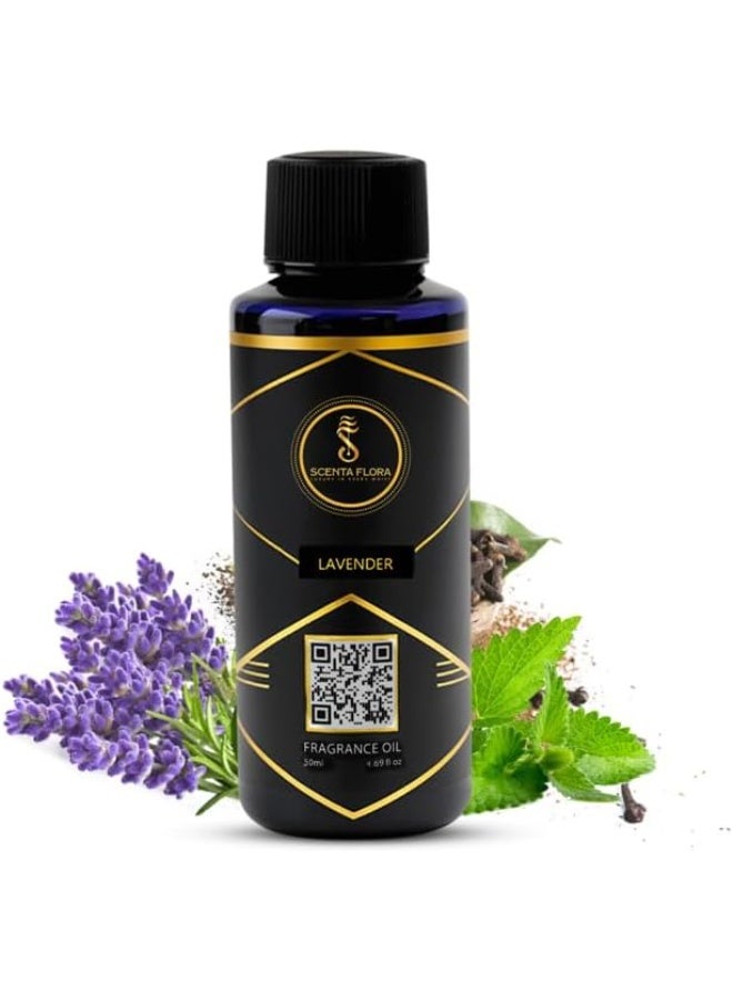 SCENTA FLORA Lavender Fragrance Oil Aromatherapy 50ml | IFRA Certified | Fusion of Muguet, Jasmine & Musk | Designed to Enrich Any Space | Designed for Home, Office and Relaxation Areas - Image 5