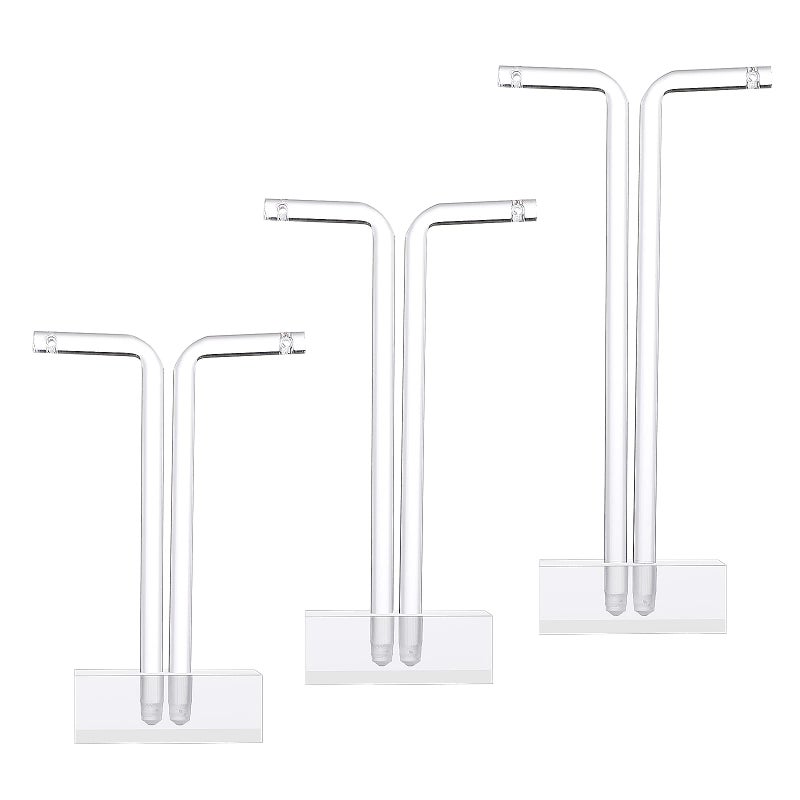 Yolev 3pcs Acrylic Earrings Stand Holder T-Shape Ear Studs Earring Holder Lucite T Bar Earring Retail Display Photography Props